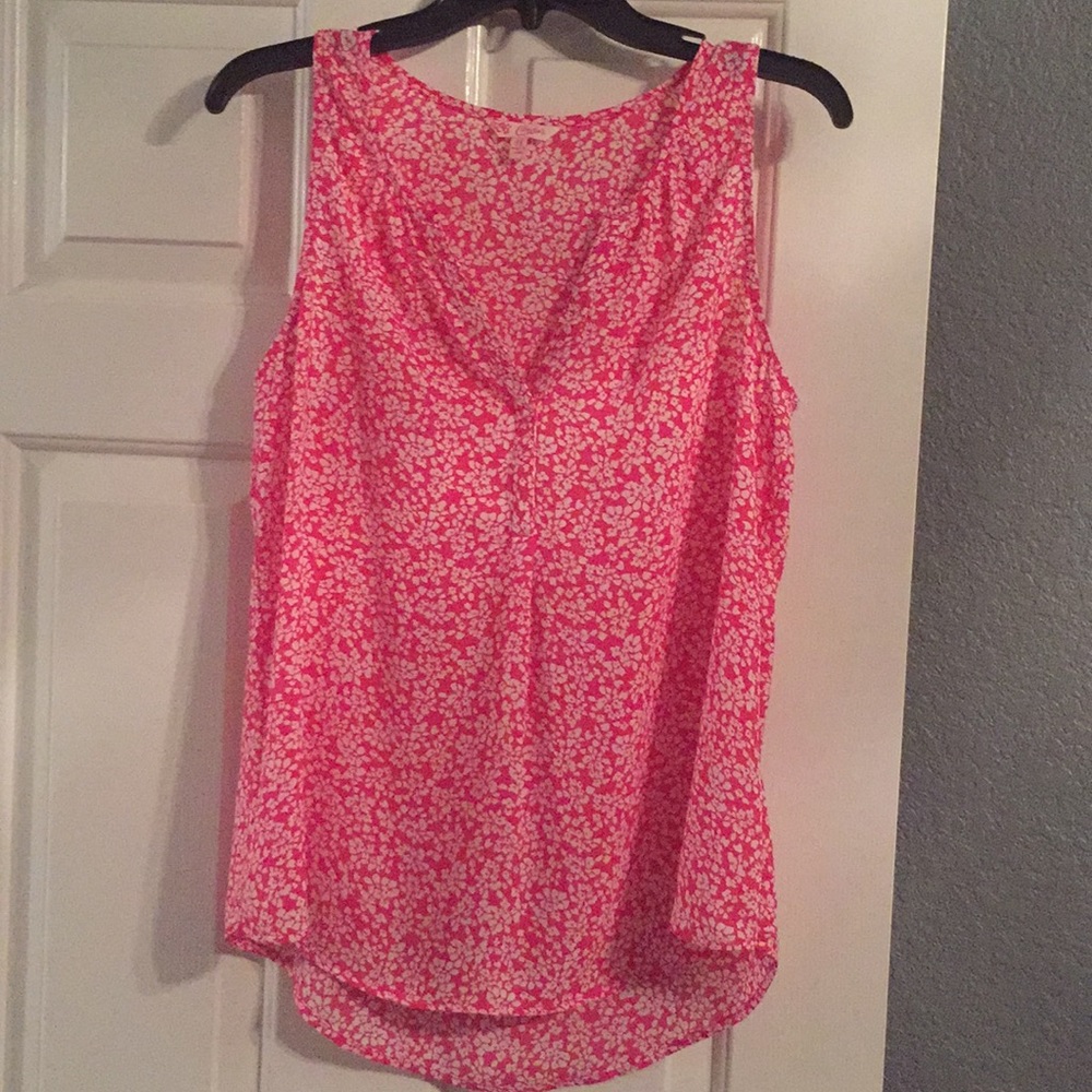 Hot Pink Flowery Blouse